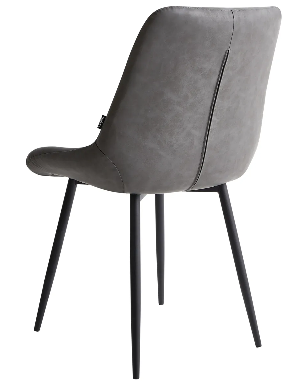 Set of 2 Dining Chairs MELROSE Faux Leather Grey_967196