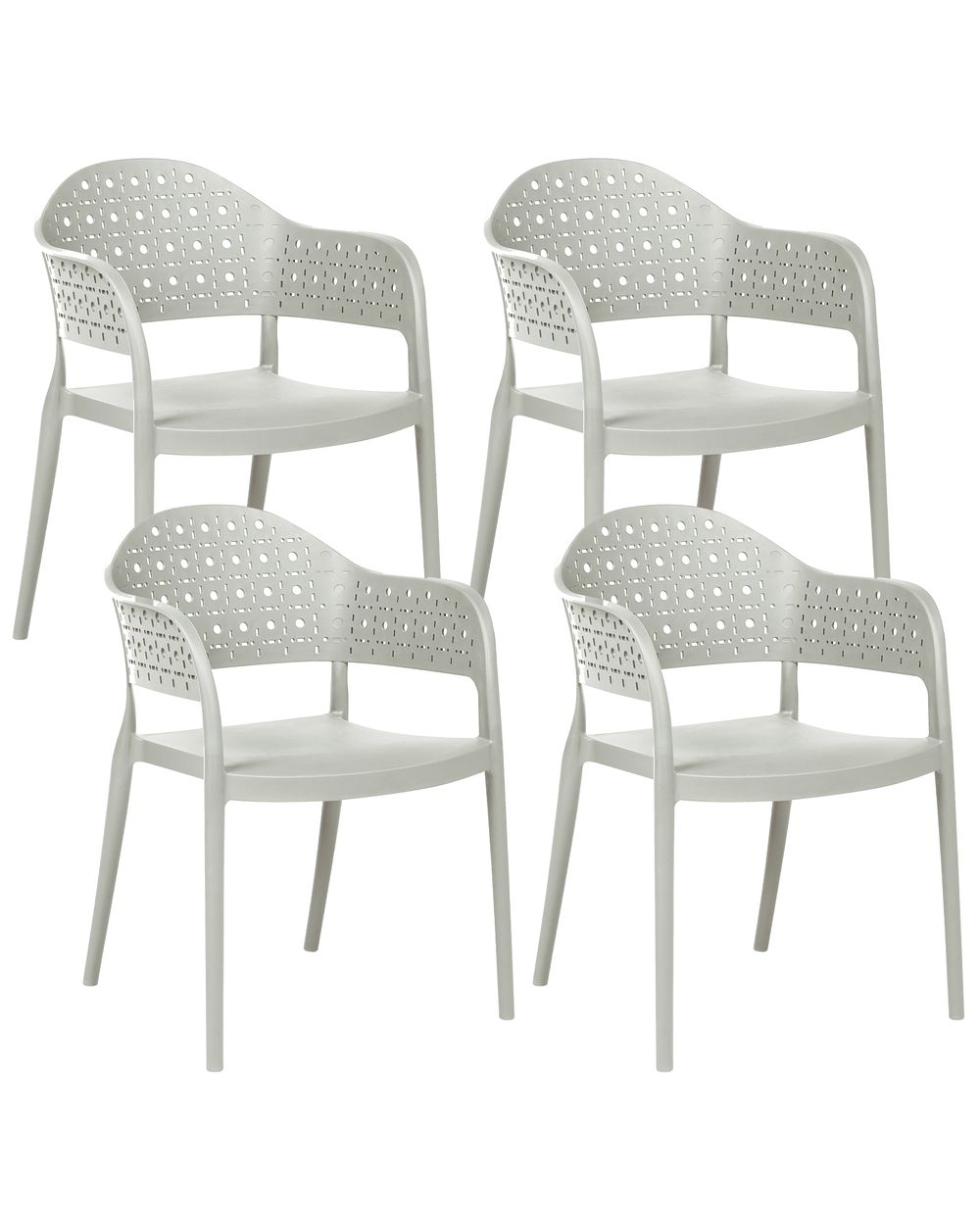 Lot de 4 chaises NARINO Vert clair