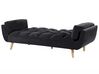 Velvet Sofa Bed Black ASBY_788053