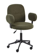 Desk Chair MORAGA Boucle Dark Green_932401
