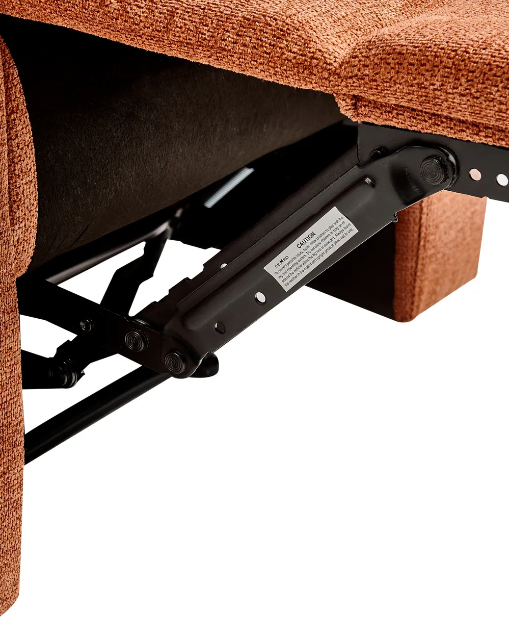 Recliner Chair BERGEN With Footrest Fabric Orange