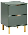 2 Drawer Bedside Table WALPOLE Green