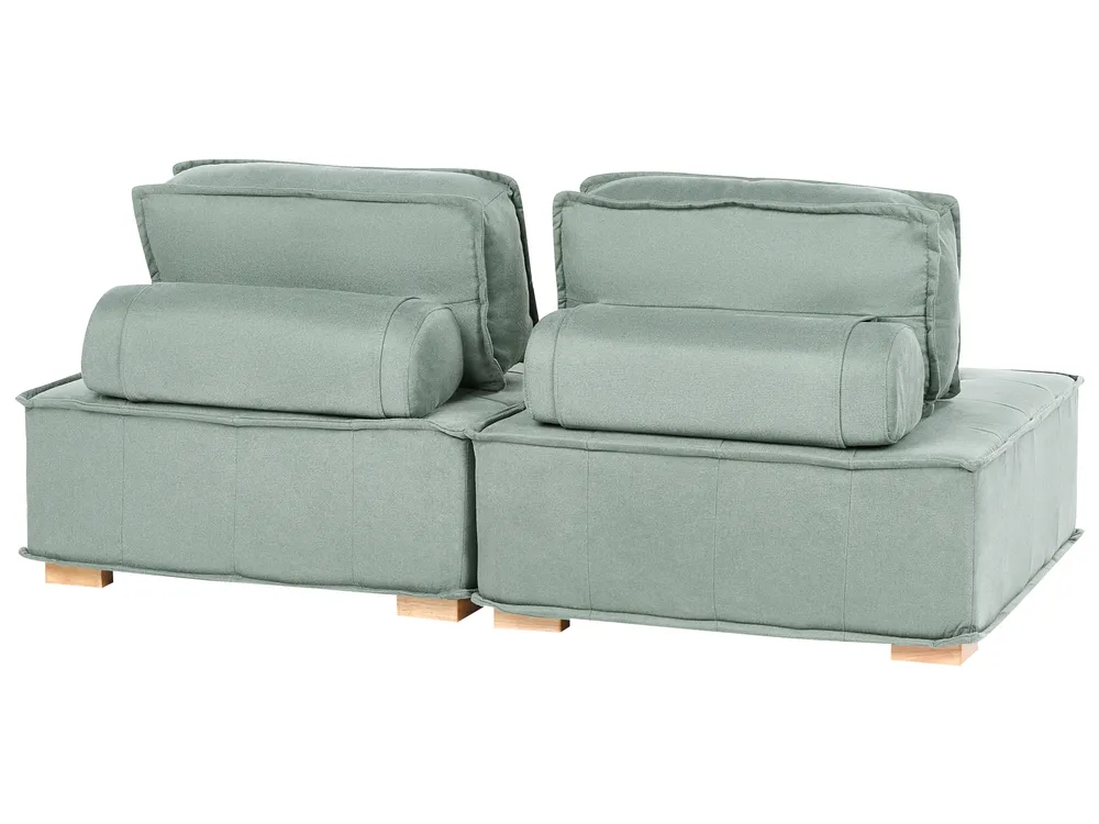Modular Sofa 2 Seater TIBRO Fabric Light Green_1057749