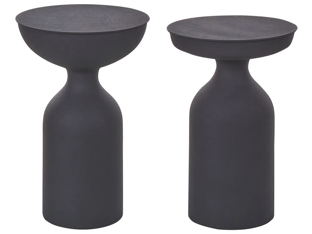 Zestaw 2 stolików pomocniczych COTA/TENJO Metal Czarny
