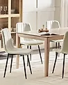 Set of 4 Dining Chairs KALISPELL Velvet Off-White