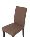 Set of 2 Fabric Dining Chairs Brown BROADWAY_744518