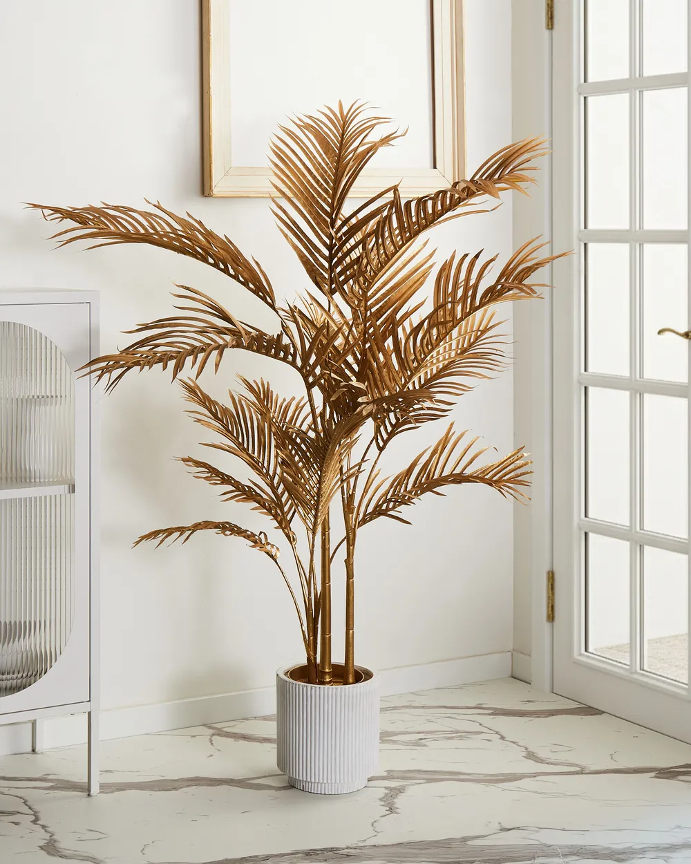 Sztuczna roślina ARECA PALM 160 cm Złoty