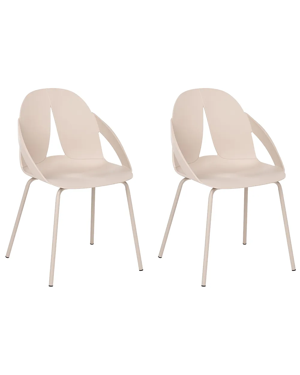 Set of 2 Garden Chairs BOLGHERI Beige