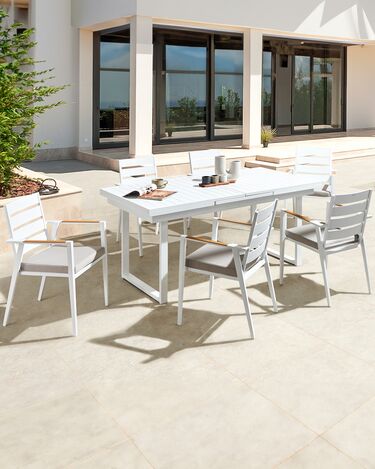 Set of 6 Garden Chairs Grey TAVIANO