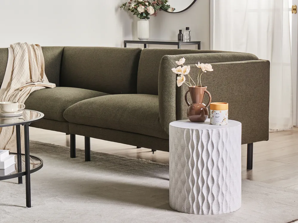 Side Table ANTELAO 37 cm 37 cm Terrazzo Effect White_995958