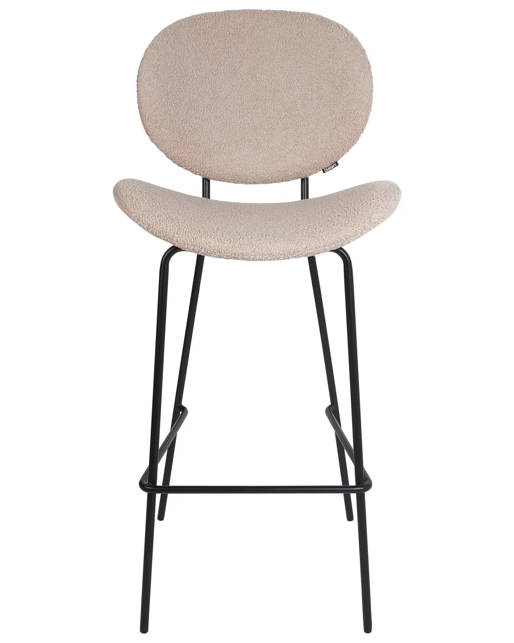 Set of 2 Bar Chairs LUANA Boucle Light Beige_906887