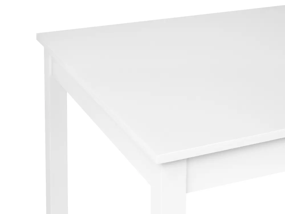 Dining Set BARLEE Poplar Wood White 4 Seater_975603