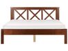 Cama de casal em madeira escura 160 x 200 cm TANNAY_930996