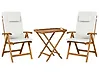Bistro Set JAVA PREMIUIM Acacia Wood Off-White
