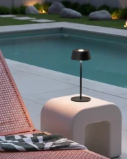Wireless LED Table Lamp GUDER with Dimmer Metal Black_1042274