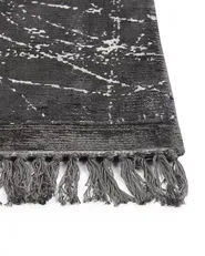 Tappeto HANLI Grigio scuro 160 x 230 cm Viscosa_836933