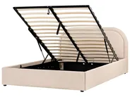 Bett mit Stauraum QUILLIEN Bouclé Beige 140 x 200 cm_989874