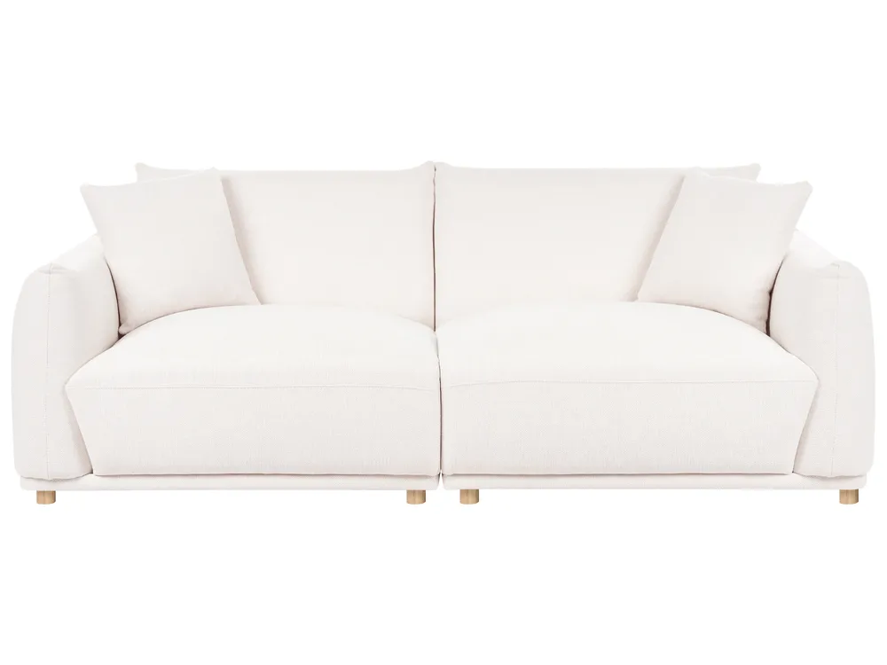 Sofa 3 Seater JUBEK Fabric Off-White