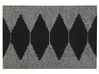 Teppich Baumwolle 160 x 230 cm schwarz / weiss geometrisches Muster Kurzflor BATHINDA_817033