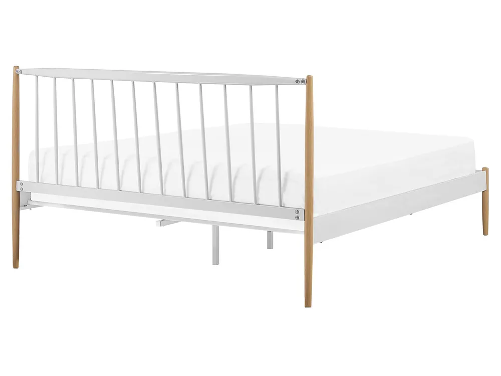 Bed Metal MAURS 160 x 200 cm (EU King Size) White_778502