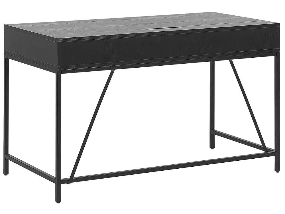 Home Office Desk JENA 120 cm 60 cm with Drawers Black_790275