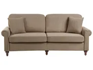 Living Room Set 5 Seater GINNERUP Fabric Brown_1035557