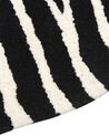 Tapis pour enfants en laine noir et blanc 100 x 160 cm zèbre MARTY_873989