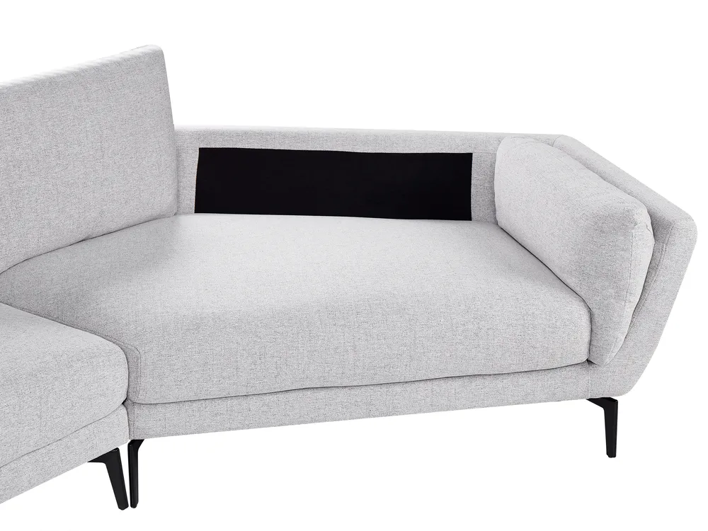 Sofa 3 Seater KANSSELI Fabric Light Grey_951084