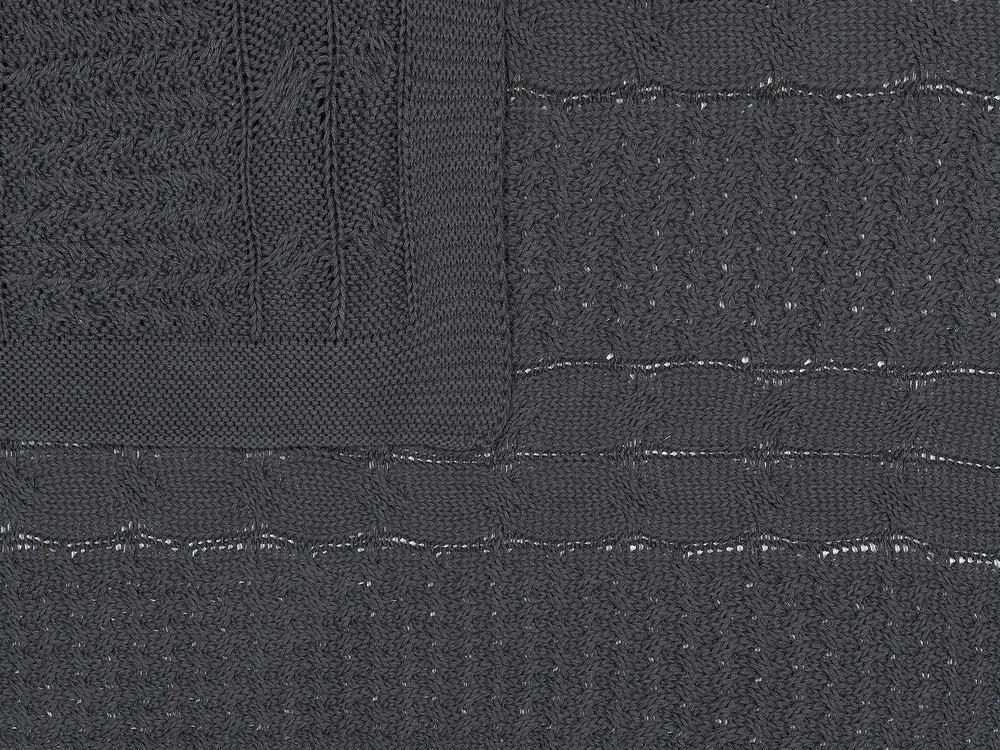 Koc FETHIYE Bawełna 140 x 170 cm Ciemnoszary_823473