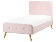 Bed Velvet RENNES 90 x 200 cm (EU Single) Pastel Pink_1068263