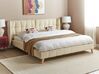 Zamatová posteľ 180 x 200 cm béžová SENLIS_919001