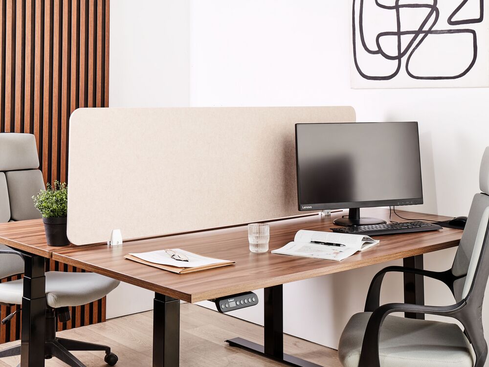 Skrivebordsdeler SPLIT 160 x 50 cm Beige