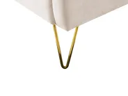 Bed Velvet AMBILLOU 160 x 200 cm (EU King Size) Light Beige_857637