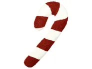 Zestaw 2 poduszek dekoracyjnych CANDY CANE 22 x 55 cm Boucle Czerwony Wzór świąteczny_947108