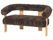 Living Room Set ILBRO Faux Fur Dark Brown/ Light Brown_1057597