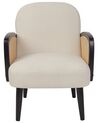 Fauteuil en tissu noir et beige DVENBERG_927188