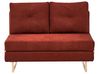 Sofa Bed 2 Seater JERSLEV Fabric Red