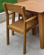 Set of 2 Garden Chairs FORNELLI Acacia Wood Brown_885982