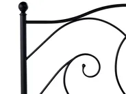 Lit avec sommier Métal DINARD 120 x 200 cm Noir_1026461