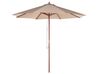 Ensemble de jardin 8 places en bois d'acacia avec parasol et coussins gris MAUI II_927064