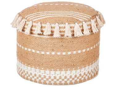 Pouf TRIMAN Beige clair Coton 50 cm 50 cm | Leroy Merlin Pouf TRIMAN Beige clair Coton 50 cm 50 cm | Leroy Merlin