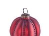 Kerstballen set van 6 glas rood ARGENTIN_899776