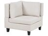 4 Seater Left Hand Modular Fabric Corner Sofa Light Beige UNSTAD_925301