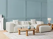 Corner Sofa DOLVA Boucle Off-White Left Hand_1172279