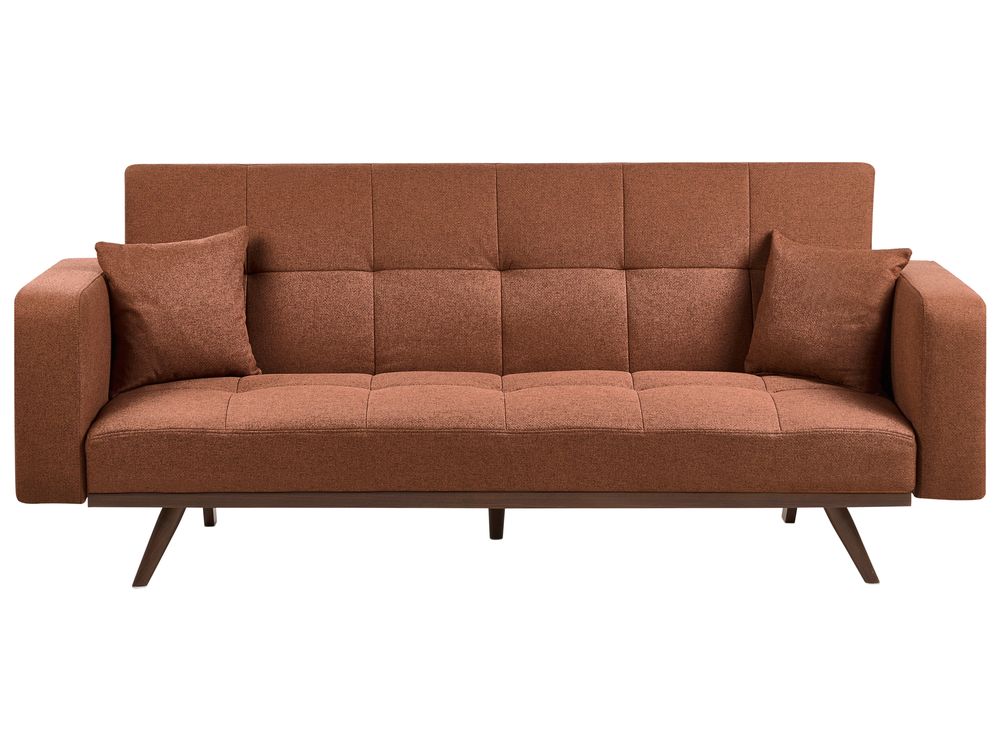 Sofa Bed 3 Seater HJULBY Golden Brown