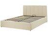 Čalouněná postel s úložným prostorem 140 x 200 cm béžová DREUX_861153