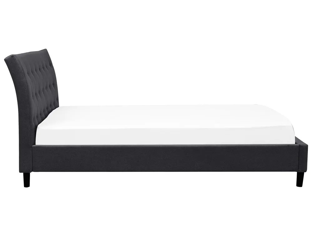 Bed Fabric SAVERNE 180 x 200 cm (EU Super King) Dark Grey_708219