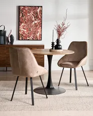 Set di 2 sedie da pranzo TERLTON Velluto Beige_1041276