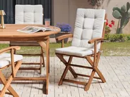 Set of 2 Back/Seat Cushions MAUI PREMIUM Light Beige_988883