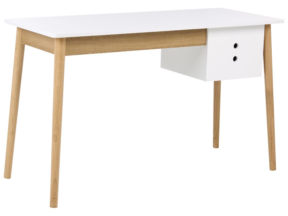 Schreibtisch FENESTRA 120 cm 50 cm Hellbraun / Weiss